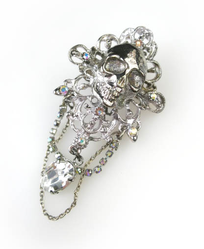 BPN スカル クロス クリップ ネクタイピン