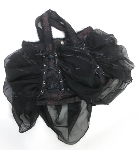 h.NAOTO Blood シフォン重ねトートバッグ