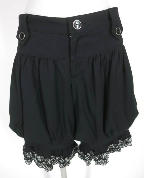 BPN ストライプフリル付きショートパンツ