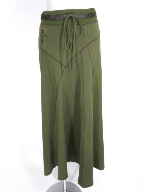 Ozz Croce クロス刺繍スウェットロングスカート