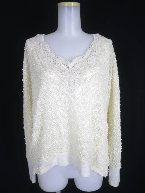 Rozen Kavalier スパンコール付きドルマンニットプルオーバー