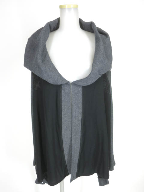 Ozz Croce クロス刺繍入りドレープカーディガン