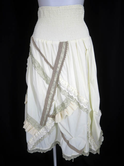 OZZ ANGELO レース付き2wayロングスカート