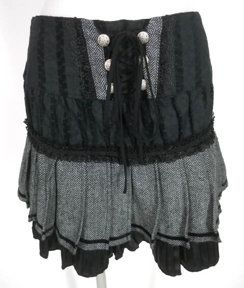 OZZ ONESTE プリーツ切替ミニスカート