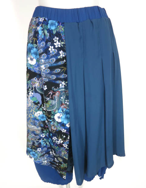 Qutie Frash スカート重ね八分丈ワイドパンツ