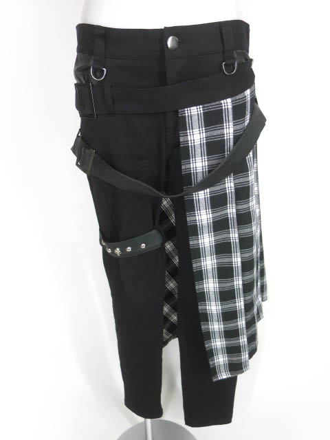 SEX POT CUSTOM DOUBLE BELT FLAP スキニーパンツ