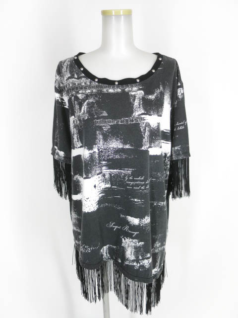 SEX POT フリンジ付き半袖カットソー