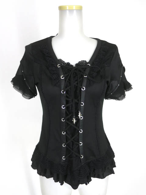 Ozz Croce 編み上げ付き半袖カットソー