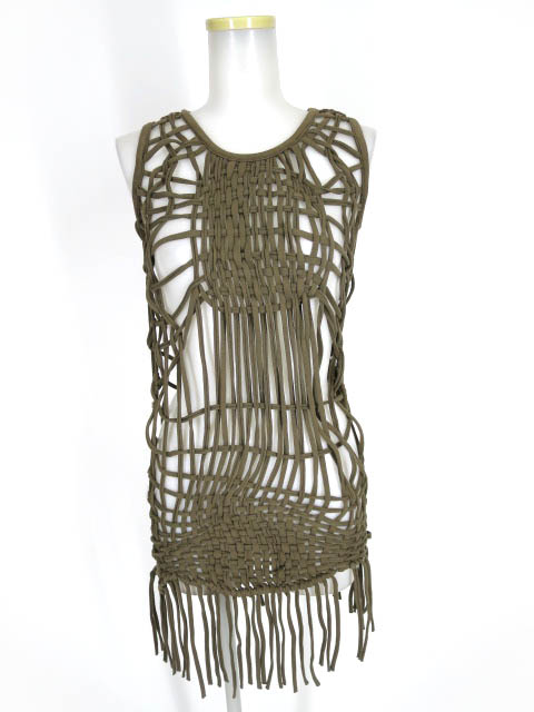 JEAN'S Paul GAULTIER 編み込みデザインノースリーブカットソー