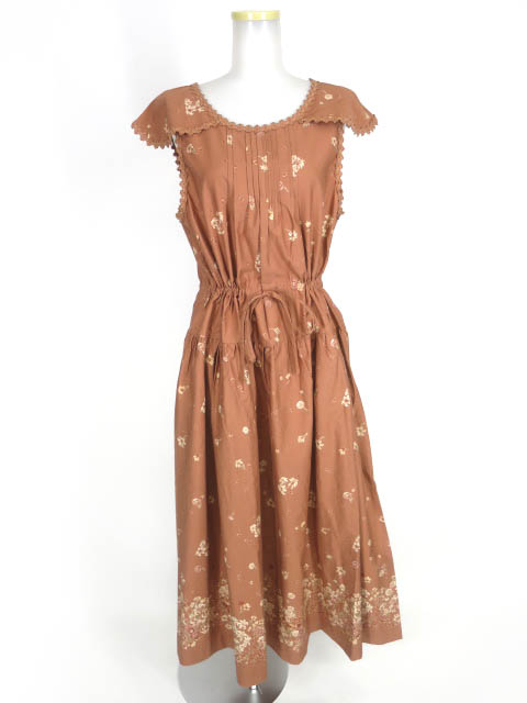 田園詩 花柄ノースリーブワンピース