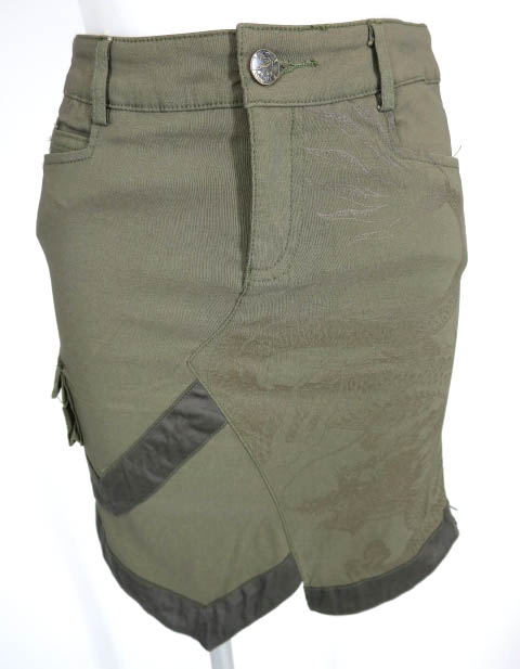 Ozz Croce 龍プリントアシンメトリースカート