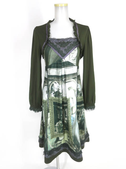 OZZ ANGELO 絵画プリントワンピース