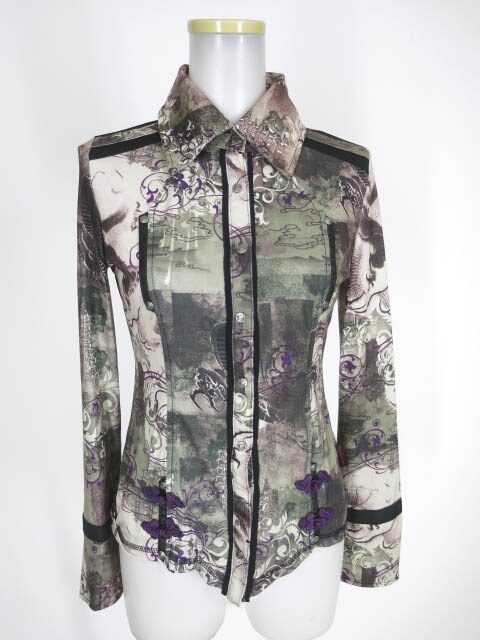 Ozz Croce 和チャイナ柄ブラウス