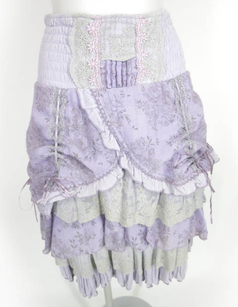 OZZ ONESTE フラワー柄ガーゼフリルスカート