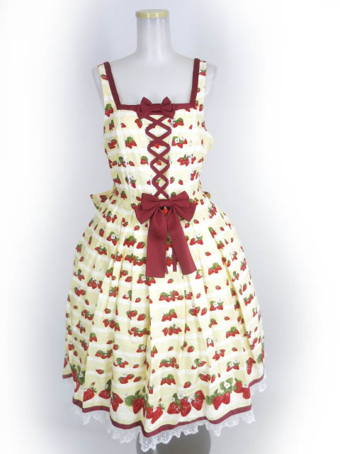 Metamorphose Strawberry harvest あみあげジャンパースカート (プラスサイズ)