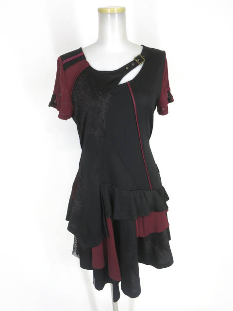 Ozz Croce アシンメトリー半袖ワンピース