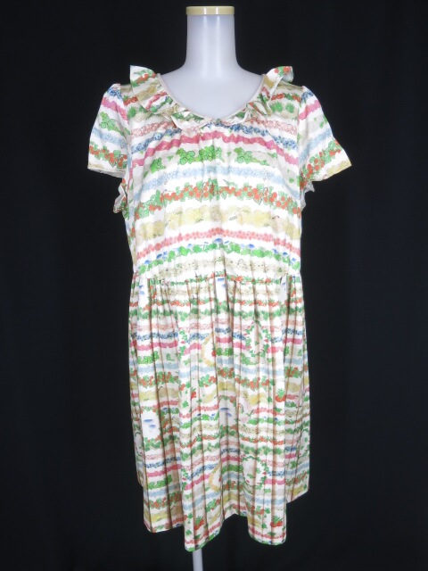 franche lippee Cherir la femme フラワーボーダー柄ワンピース