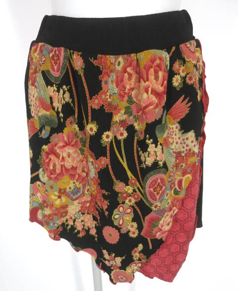 Qutie Frash 和柄アシンメトリーミニスカート