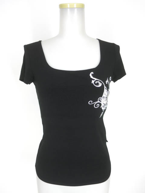 Ozz On 蝶刺繍半袖カットソー