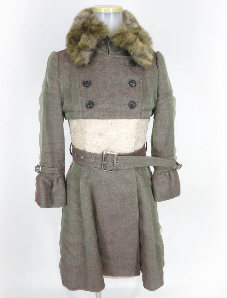 alice auaa オーガンジー重ねダブルコート