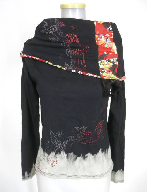 gouk ケープ襟長袖カットソー