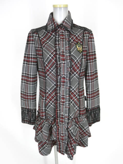 Ozz Croce チェック柄シャツワンピース