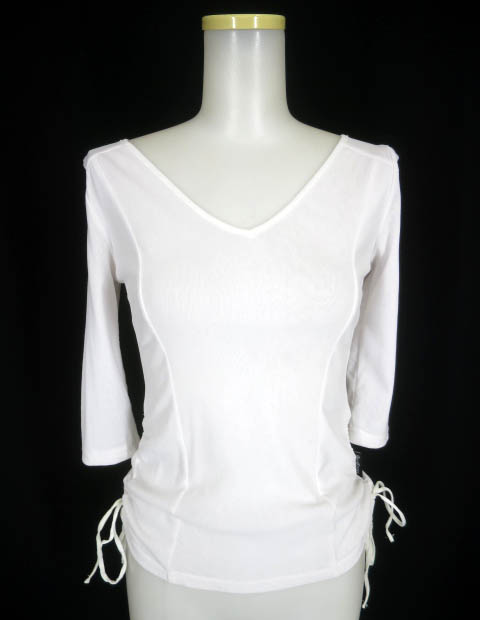 Ozz Croce 龍ワッペン付きメッシュチュール七分袖カットソー