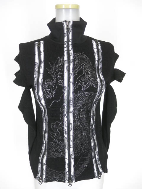 OZZ ONESTE 袖セパレートジップアップチャイナニットブルゾン