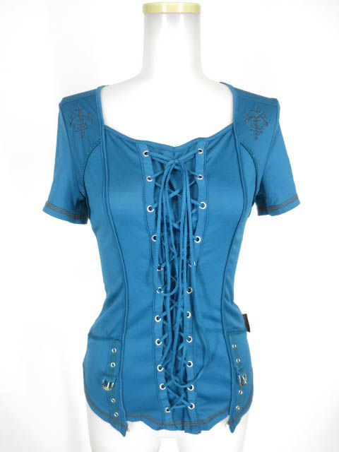 Ozz Croce 編み上げ付き半袖カットソー