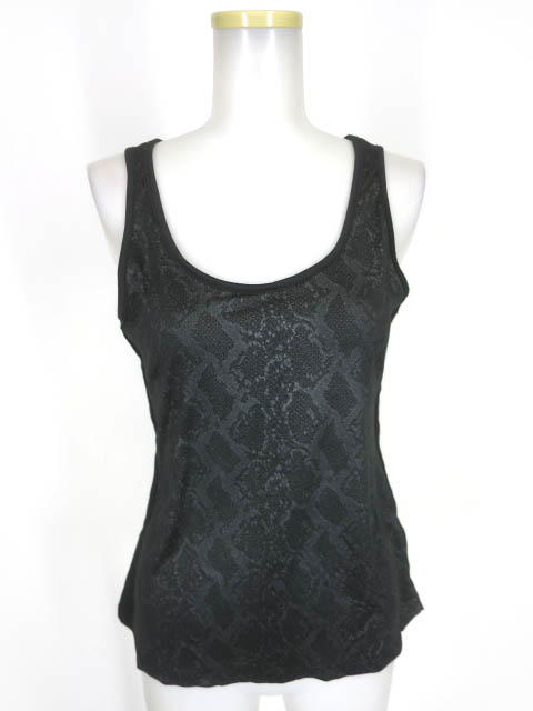 Ozz Croce パイソン柄ラメプリントタンクトップ