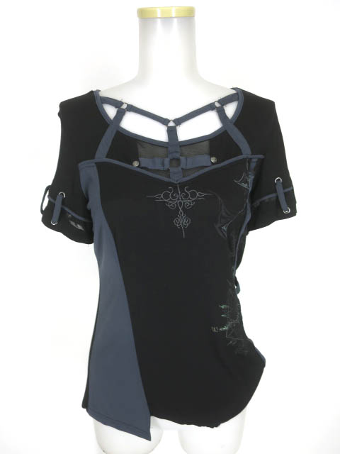 Ozz Croce 胸クロスベルト付き半袖カットソー