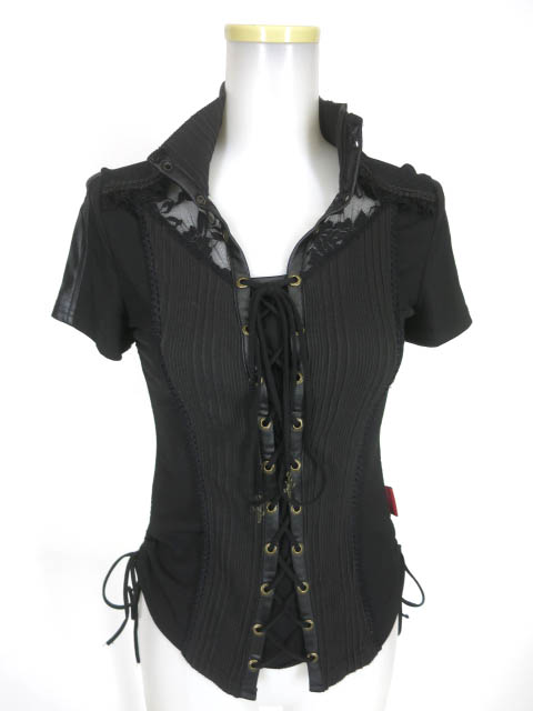 Ozz Croce 編み上げ付きポロシャツ