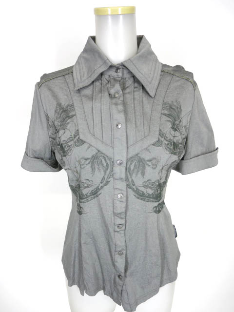 Ozz Croce 龍プリント半袖シャツ