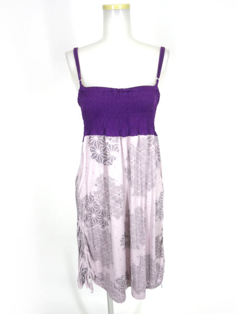 gouk 和柄シャーリングキャミワンピース