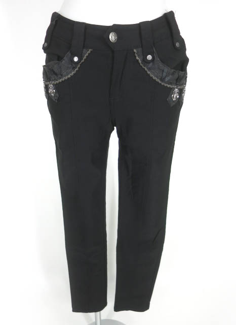 OZZ ANGELO ポケット刺繍入りスリムパンツ