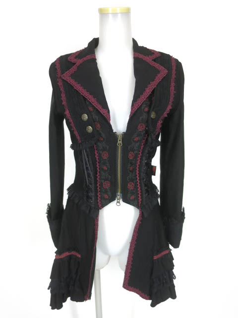 Ozz Croce ローズ刺繍3wayロングジャケット