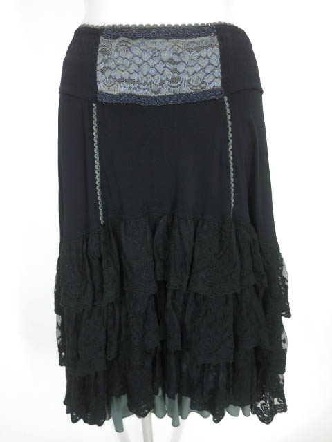 OZZ ANGELO レイヤード後ろロングスカート