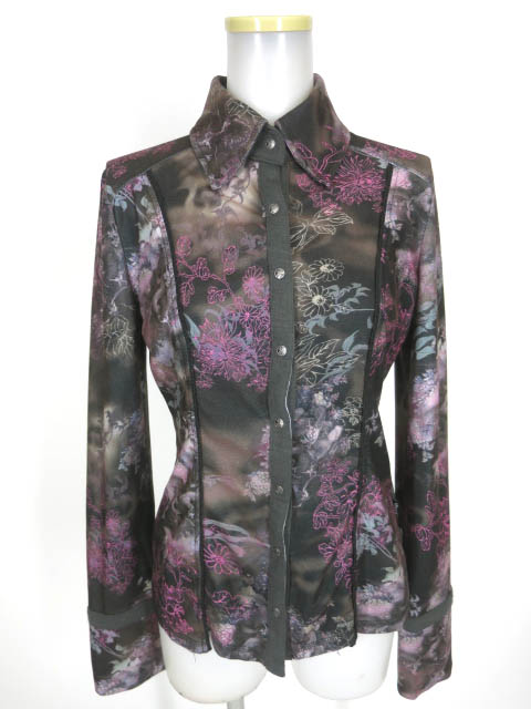 Ozz Croce 和チャイナ柄ブラウス