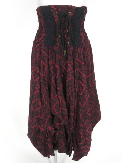 OZZ ANGELO ジャガード織り2wayロングスカート