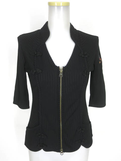 OZZ ONESTE 七分袖チャイナジップアップカーディガン