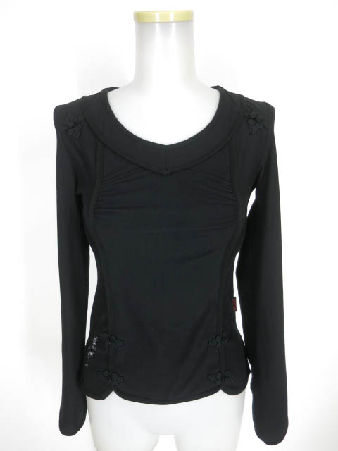 OZZ ONESTE チャイナボタン付き長袖カットソー