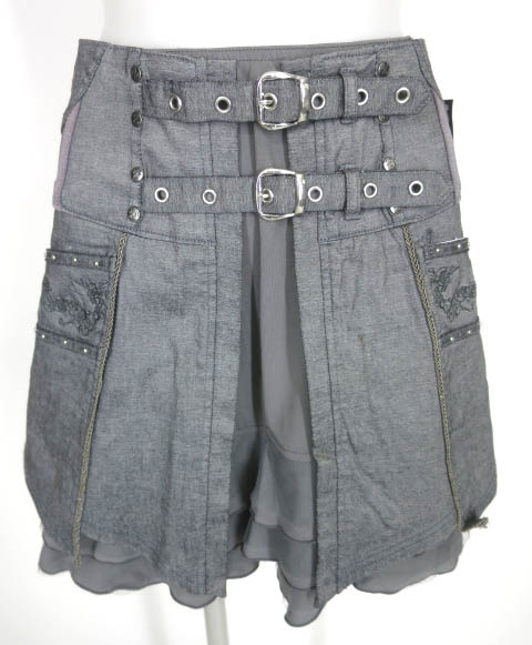 Ozz Croce 龍刺繍入りダブルベルトスカート