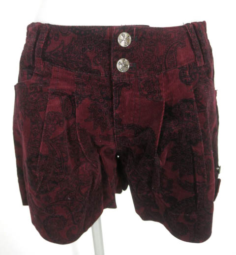 Ozz Croce ペイズリー柄コーデュロイミニスカート