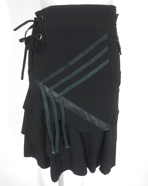 Ozz Croce フリルペチコート付きアシンメトリースカート