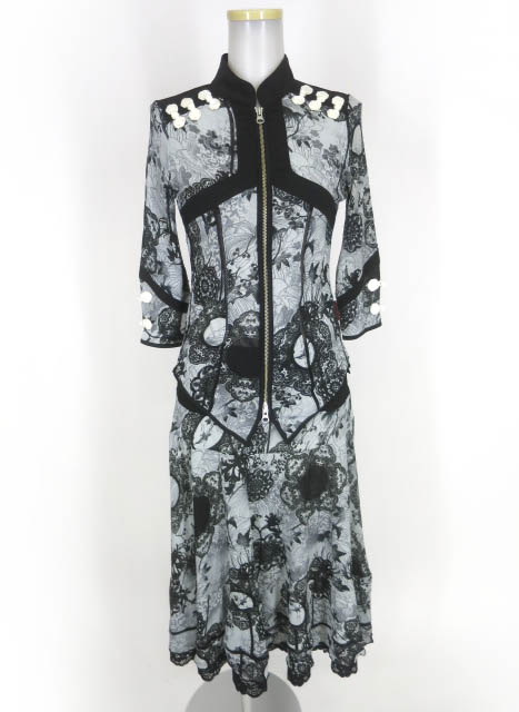 OZZ ONESTE 和チャイナ柄ジップカーディガン & スカート セット