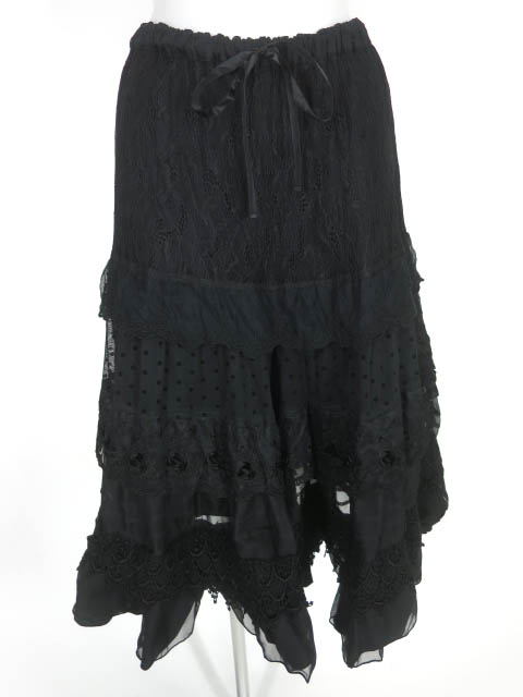 h.NAOTO GRAMM チュール＆レース重ねスカートパンツ