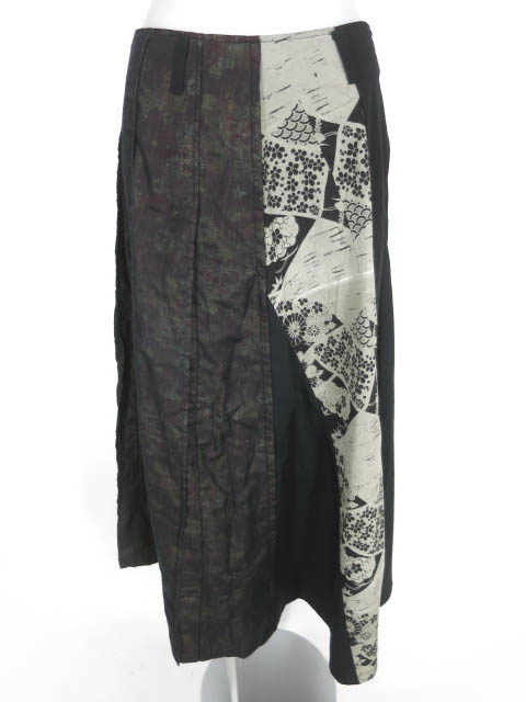 gouk 和柄切替ロングスカート