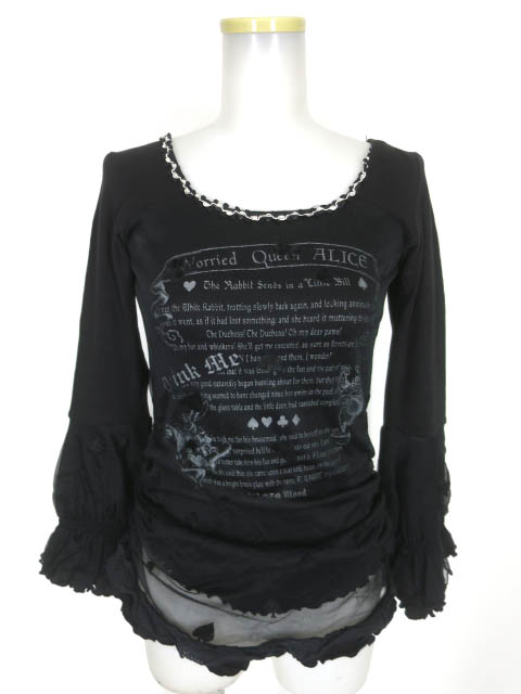 h.NAOTO Blood トランプウサギ長袖カットソー