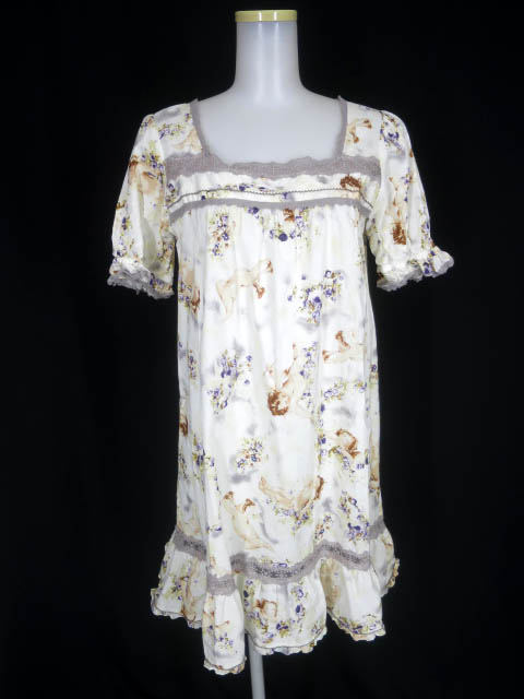 PINK HOUSE エンジェルローズプリントワンピース