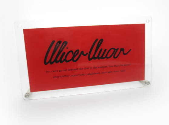 alice auaa アクリルプレート